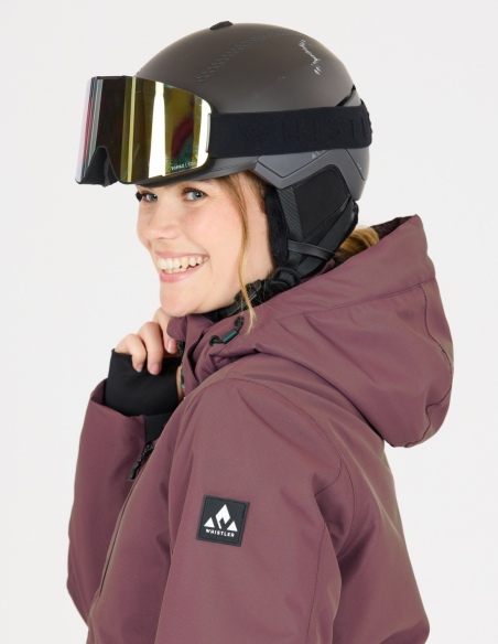 Kurtka narciarska damska Whistler Drizzle W-PRO 10000, liliowy, na modelu, detal