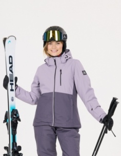 Kurtka narciarska damska Whistler Drizzle W-PRO 10000, fioletowy, na modelu, przód