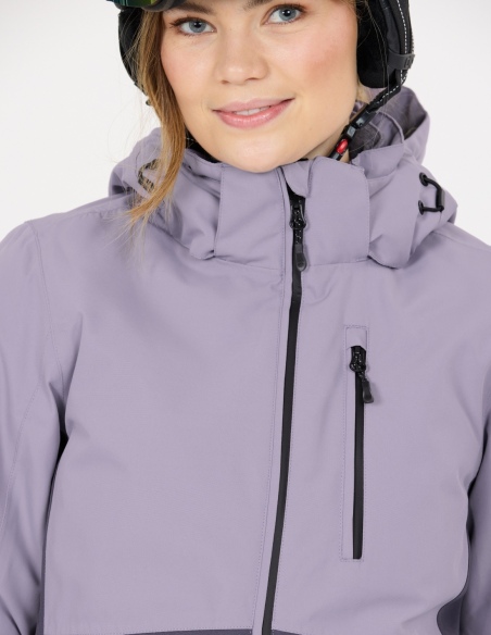 Kurtka narciarska damska Whistler Drizzle W-PRO 10000, fioletowy, na modelu, detal