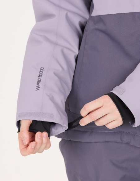 Kurtka narciarska damska Whistler Drizzle W-PRO 10000, fioletowy, na modelu, detal