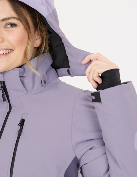 Kurtka narciarska damska Whistler Drizzle W-PRO 10000, fioletowy, na modelu, detal