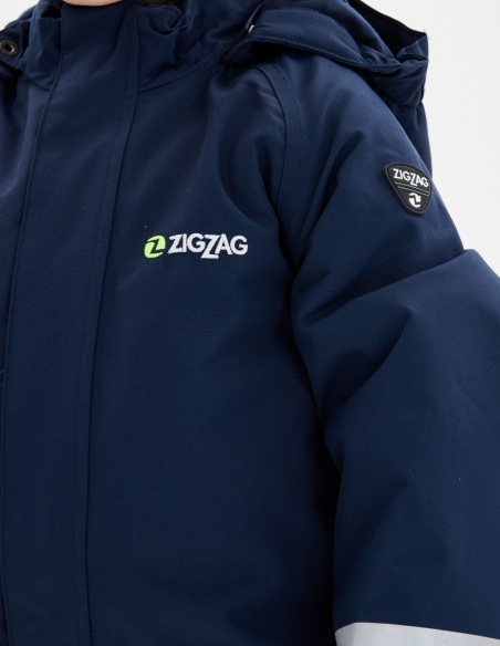 Kombinezon narciarski dziecięcy ZigZag Vally Coverall W-PRO, niebieski, detal