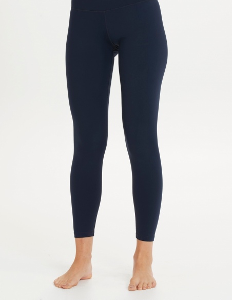 Legginsy treningowe damskie Athlecia Franz, niebieski, na modelu, przód