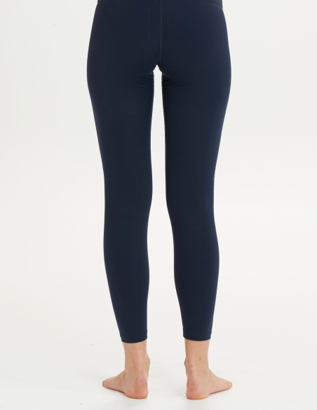 Legginsy treningowe damskie Athlecia Franz, niebieski, na modelu, tył