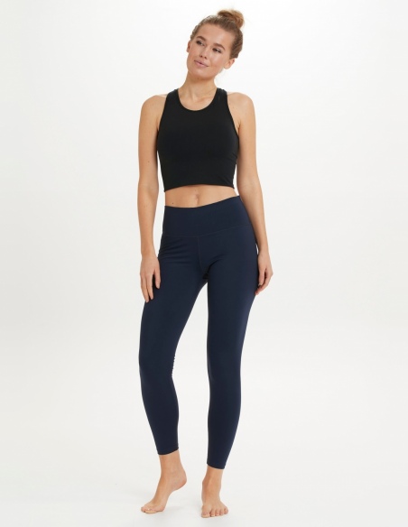 Legginsy treningowe damskie Athlecia Franz, niebieski, na modelu, przód