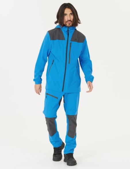 Spodnie trekkingowe męskie Whistler Salton, niebieski, na modelu, przód