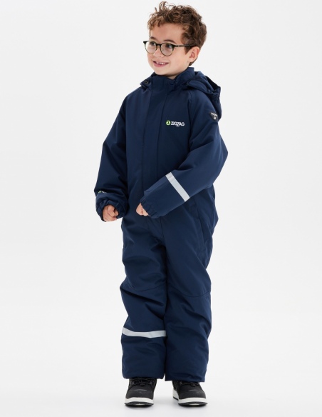 Kombinezon narciarski dziecięcy ZigZag Vally Coverall W-PRO, niebieski, przód