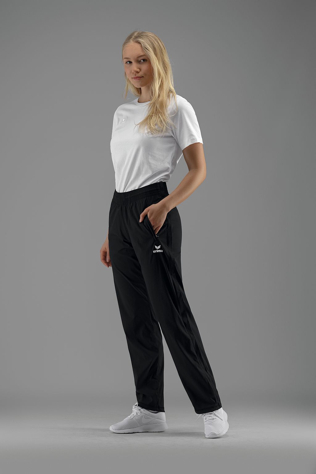 Spodnie treningowe damskie Erima Pants with full-length zip