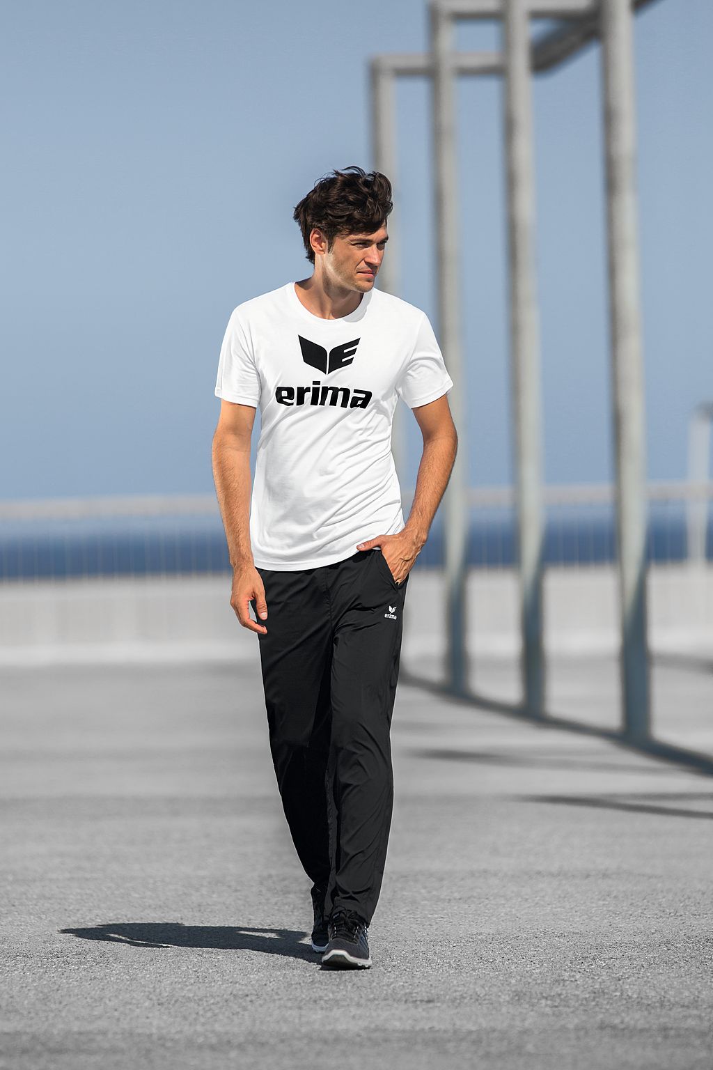 Spodnie treningowe męskie Erima Pants with full-length zip