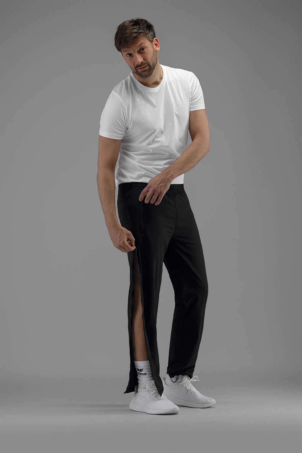 Spodnie treningowe męskie Erima Pants with full-length zip