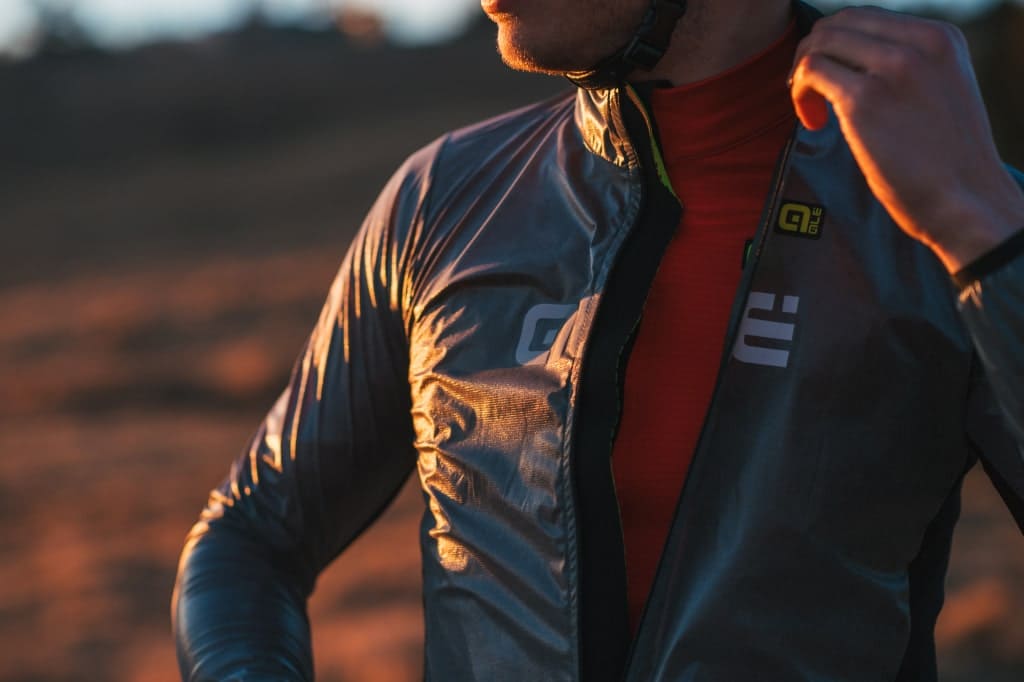 Kurtka rowerowa męska Alé Cycling Klimatik Guscio Black Reflective